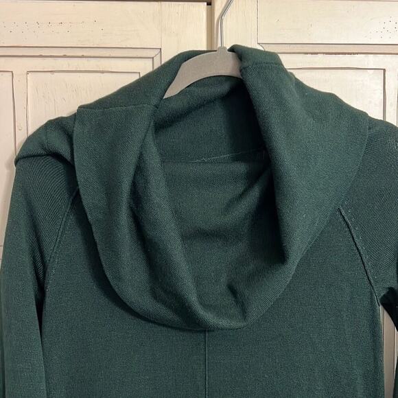 Vince Camuto size small dark green cowl neck sweater dress - Picture 2 of 4